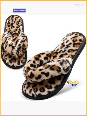 Women's Faux Fur Open Toe Slippers Memory Foam Non-Slip Indoor Outdoor
